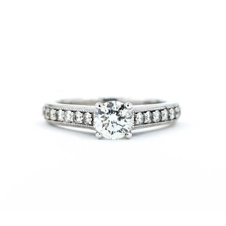 Ring GIA: 6183925358 0.57Ct Round Diamonds .48ctw 14kw 5.3mm sz7 4.4g 225030135