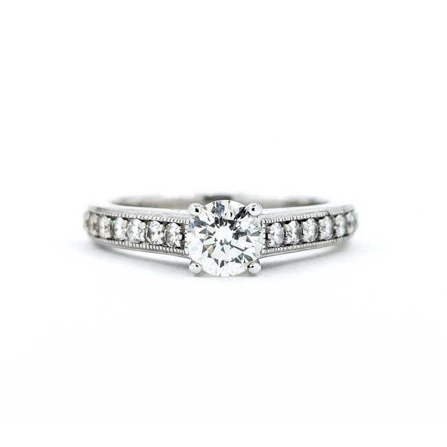 Ring GIA: 6183925358 0.57Ct Round Diamonds .48ctw 14kw 5.3mm sz7 4.4g 225030135