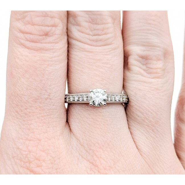 Ring GIA: 6183925358 0.57Ct Round Diamonds .48ctw 14kw 5.3mm sz7 4.4g 225030135