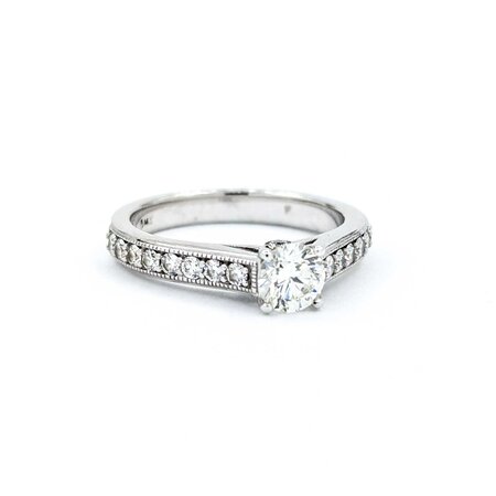 Ring GIA: 6183925358 0.57Ct Round Diamonds .48ctw 14kw 5.3mm sz6.25 4.4g 225030135