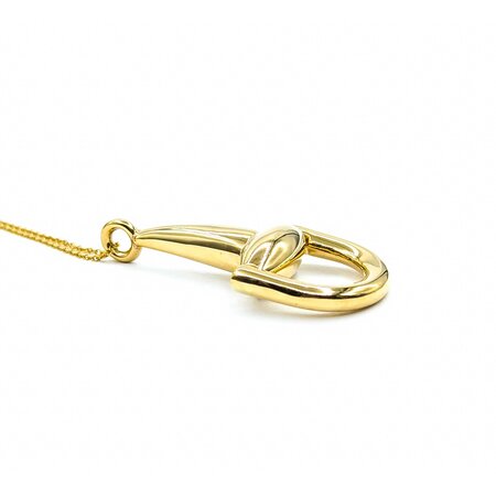 Pendant Horse Bit w/Chain 18ky 48x22.5mm 18" 6.95g 225030079