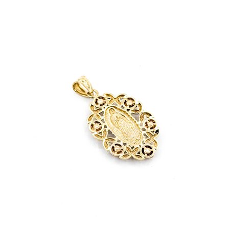 Necklace Virgin Mary Foilback CZ 10ky 1.05x.55" 1.38g 125030043