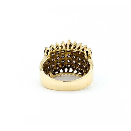 Ring Diamond Cluster 1.25ctw Round Diamonds 10ky Sz7 6g 225030099
