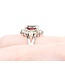 Ring Cocktail 1.00ctw Round & Marquise Diamonds 3.00ctw Garnet 14ky 20x16.5mm Sz7.5 7.15g 225030138