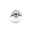 Ring Cocktail 1.00ctw Round & Marquise Diamonds 3.00ctw Garnet 14ky 20x16.5mm Sz7.5 7.15g 225030138