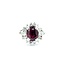 Ring Cocktail 1.00ctw Round & Marquise Diamonds 3.00ctw Garnet 14ky 20x16.5mm Sz7.5 7.15g 225030138