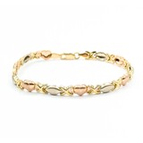  Bracelet Hearts 14ktri 7.5" 4.83g 225030069
