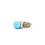 Ring Carlo Viani .38ctw Round 9mm Turquoise 14ky sz7 5.44g 225030121