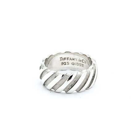 Ring Tiffany Grooved SS Sz7.5 7.78g 225030087