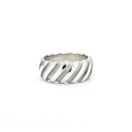 Ring Tiffany Grooved SS Sz7.5 7.78g 225030087