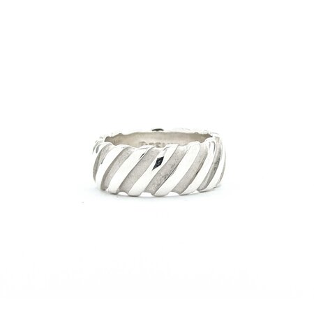Ring Tiffany Grooved SS Sz7.5 7.78g 225030087