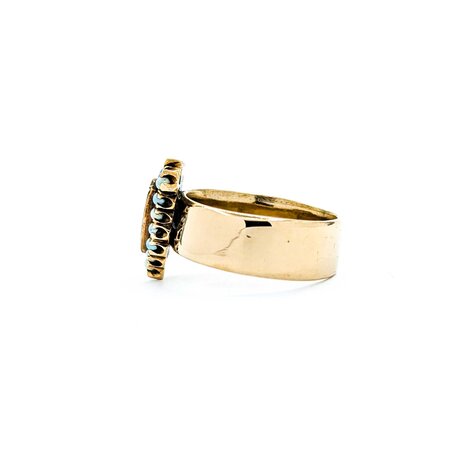 Ring Shield Psi Omega Fraternity 14ky 6.7mm Sz8 9.23g 225030139