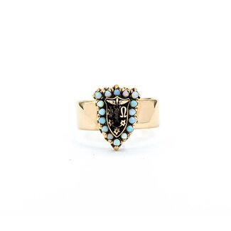 Ring Shield Psi Omega Fraternity 14ky 6.7mm Sz8 9.23g 225030139