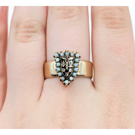 Ring Shield Psi Omega Fraternity 14ky 6.7mm Sz8 9.23g 225030139