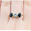 Ring 3 Stone 1.00ct Old Euro Diamond 1.90ctw Sapphire 18ky sz7 224100002