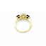 Ring 3 Stone 1.00ct Old Euro Diamond 1.90ctw Sapphire 18ky sz7 224100002