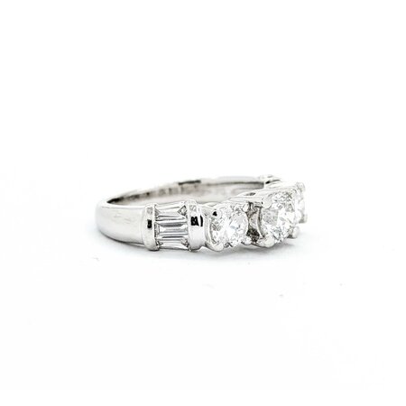 Ring 1.37ctw Round/Baguette Diamonds 950pt sz5.25 225030109