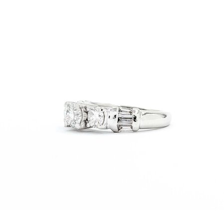Ring 1.37ctw Round/Baguette Diamonds 950pt sz5.25 225030109