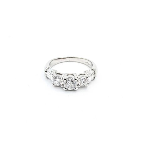 Ring 1.37ctw Round/Baguette Diamonds 950pt sz5.25 225030109