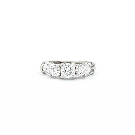 Ring 1.37ctw Round/Baguette Diamonds 950pt sz5.25 225030109