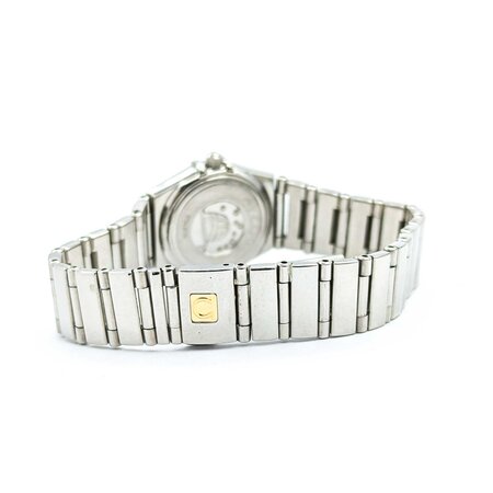 Watch Omega Constellation Black Dial .30ctw Round Diamonds 22.5mm Stainless Steel 6.5" Watch Only 224116620