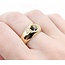 Ring Diamond Cut Gold 5mm Catseye 10ky Sz9 4.03g 225030101