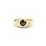 Ring Diamond Cut Gold 5mm Catseye 10ky Sz9 4.03g 225030101