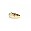 Ring Diamond Cut Gold 5mm Catseye 10ky Sz9 4.03g 225030101