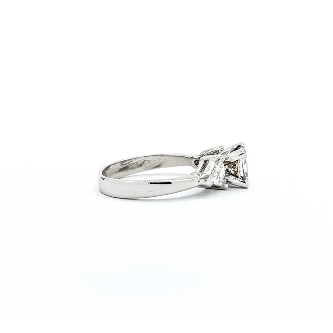 Ring Engagement GIA: 15627488 1.53ct Princess Diamond .66ctw Trillion Diamond Platinum Sz7 7.7g 225030044