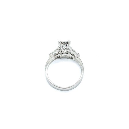 Ring Engagement GIA: 15627488 1.53ct Princess Diamond .66ctw Trillion Diamond Platinum Sz7 7.7g 225030044