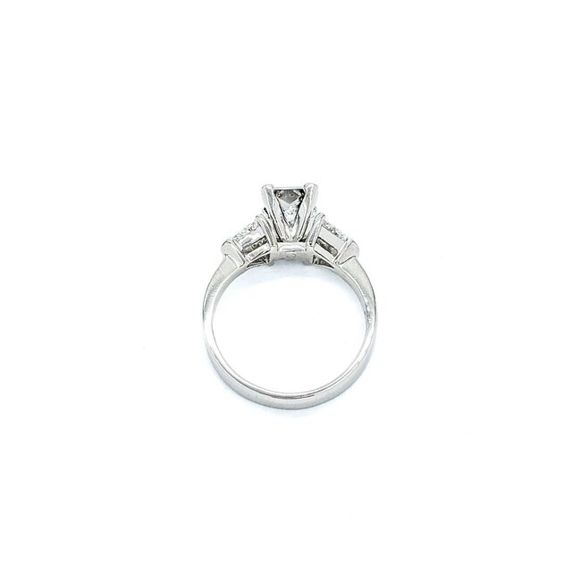Ring Engagement GIA: 15627488 1.53ct Princess Diamond .66ctw Trillion Diamond Platinum Sz7 7.7g 225030044
