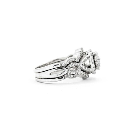Ring Anniversary Set 1.00ctw Round Diamonds 14kw Sz7.5 10.34g 225030043