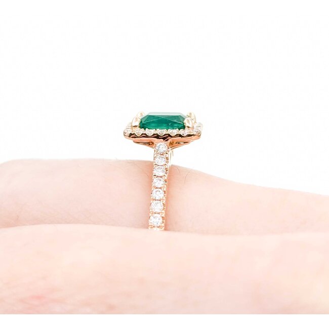 Ring .30ctw Round Diamond .90ct Emerald 14kr Sz10 4.12g 225030113