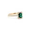 Ring .30ctw Round Diamond .90ct Emerald 14kr Sz10 4.12g 225030113