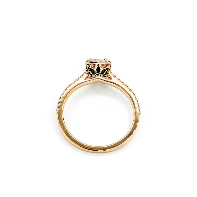 Ring .30ctw Round Diamond .90ct Emerald 14kr Sz10 4.12g 225030113