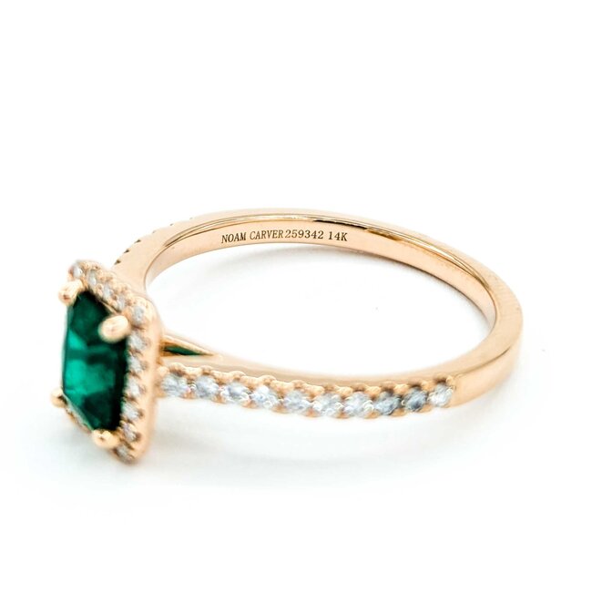 Ring .30ctw Round Diamond .90ct Emerald 14kr Sz10 4.12g 225030113