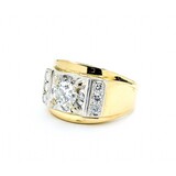  Ring .82ctw Round Diamonds 14ky 13.5mm Sz7.5 7.68g 225030137