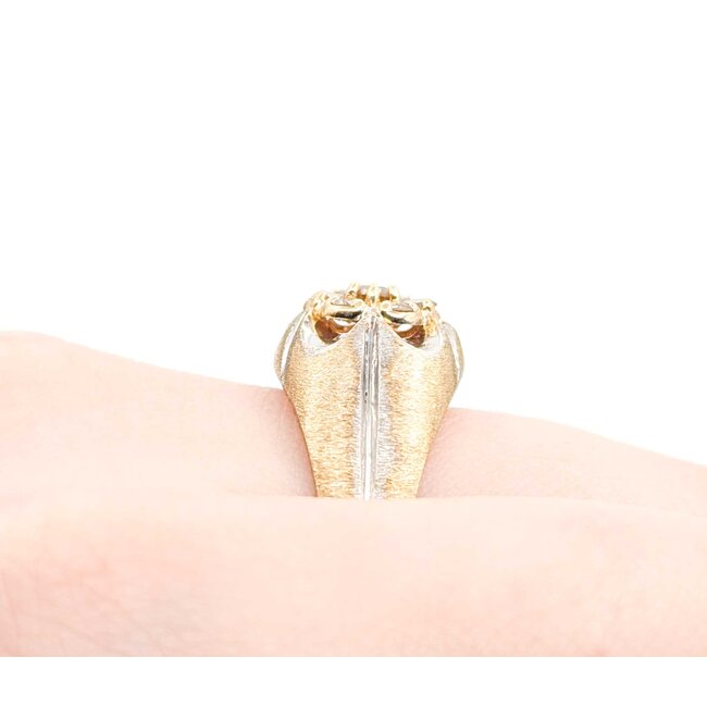 Ring 7-Stone Cluster .33ctw Round Diamonds 10ky Sz12 4.17g 225030100