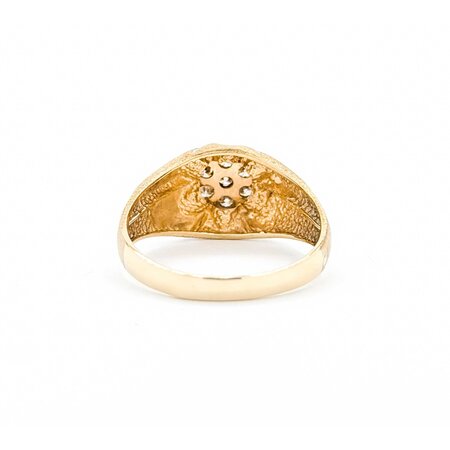 Ring 7-Stone Cluster .33ctw Round Diamonds 10ky Sz12 4.17g 225030100