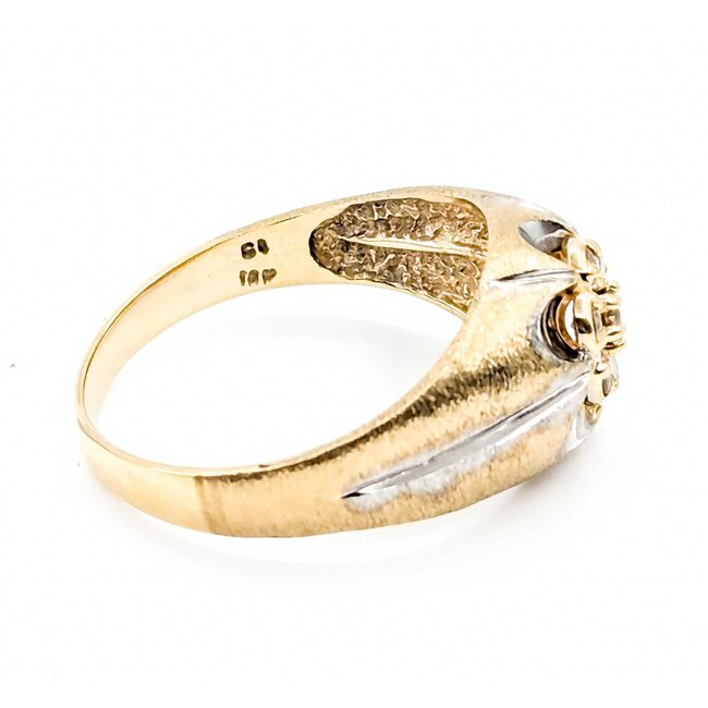 Ring 7-Stone Cluster .33ctw Round Diamonds 10ky Sz12 4.17g 225030100