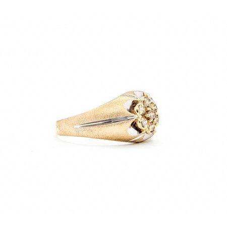 Ring 7-Stone Cluster .33ctw Round Diamonds 10ky Sz12 4.17g 225030100