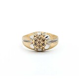  Ring 7-Stone Cluster .33ctw Round Diamonds 10ky Sz12 4.17g 225030100