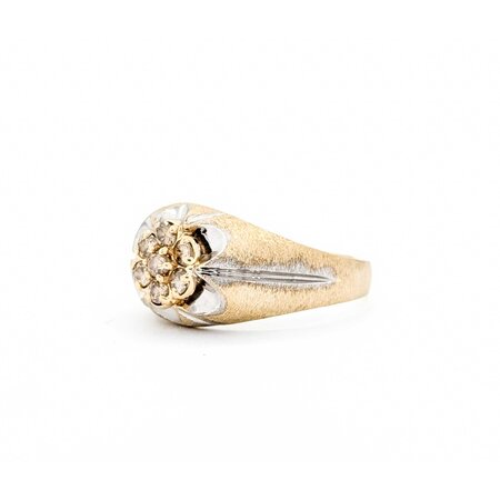 Ring 7-Stone Cluster .33ctw Round Diamonds 10ky Sz12 4.17g 225030100