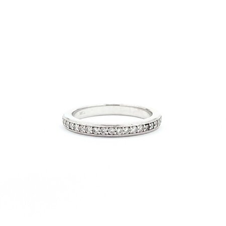 Ring Milgrain 0.21ctw Round Diamonds 14kw 2.7mm sz7.25 3.2g 225030136