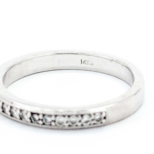 Ring Milgrain 0.21ctw Round Diamonds 14kw 2.7mm sz7 3.2g 225030136