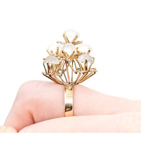 Ring Cocktail 8.10ctw Moonstone 18ky sz7.5 225010159