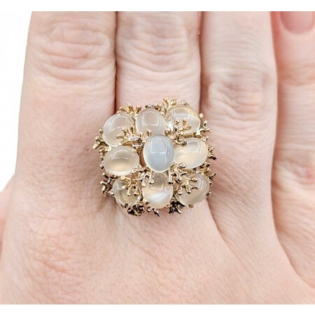 Ring Cocktail 8.10ctw Moonstone 18ky sz7.5 225010159