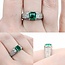 Ring 1.05ctw Round & Radiant Diamonds 1.51ct Emerald 900pt 8mm sz7.5 8.18g 125030083