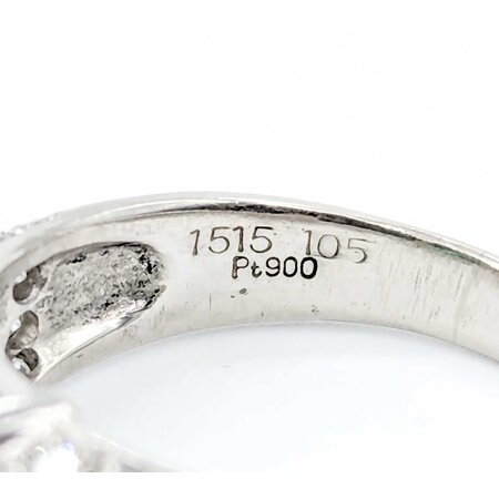 Ring 1.05ctw Round & Radiant Diamonds 1.51ct Emerald 900pt 8mm sz7.5 8.18g 125030083