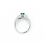Ring 1.05ctw Round & Radiant Diamonds 1.51ct Emerald 900pt 8mm sz7.5 8.18g 125030083